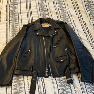 Authentic Schott NYC leather biker jacket